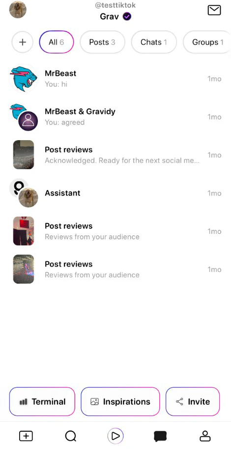 Backstage network — messages and creator conversations