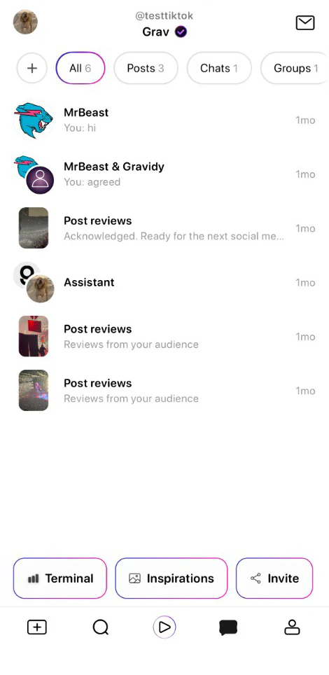 Backstage network — messages and creator conversations